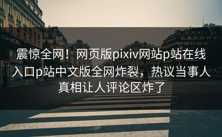 震惊全网！网页版pixiv网站p站在线入口p站中文版全网炸裂，热议当事人真相让人评论区炸了