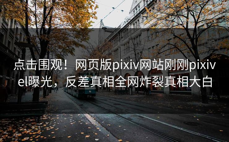 点击围观！网页版pixiv网站刚刚pixivel曝光，反差真相全网炸裂真相大白
