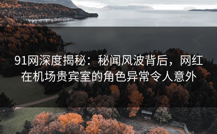 91网深度揭秘：秘闻风波背后，网红在机场贵宾室的角色异常令人意外