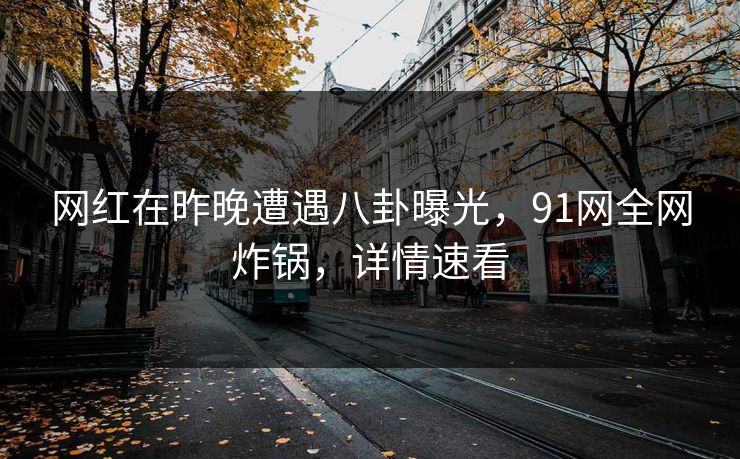 网红在昨晚遭遇八卦曝光，91网全网炸锅，详情速看