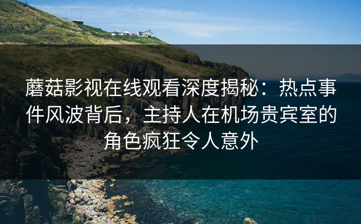 蘑菇影视在线观看深度揭秘：热点事件风波背后，主持人在机场贵宾室的角色疯狂令人意外